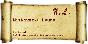 Nitkovszky Laura névjegykártya