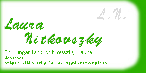 laura nitkovszky business card